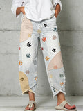 Women's Animal Art Print Trousers