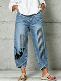Women's Animal Art Print Trousers
