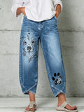 Women's Animal Art Print Trousers