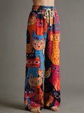 Women's Animal Art Print Trousers