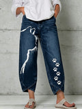 Women's Animal Art Print Trousers