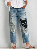 Women's  Animal Art Print Jeans
