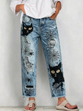 Women's  Animal Art Print Jeans