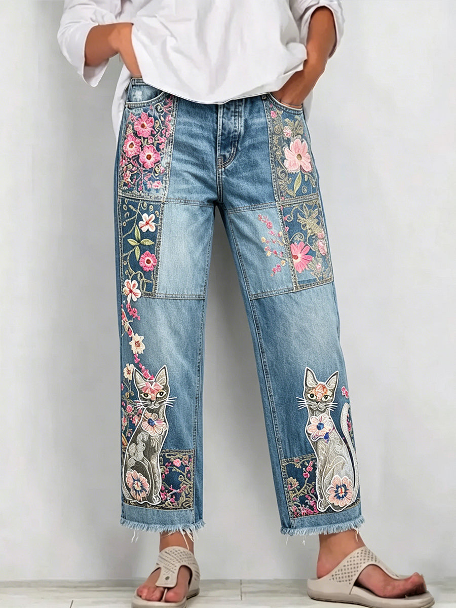 Women's  Animal Art Print Jeans