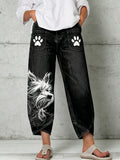 Women's Animal Art Print Trousers
