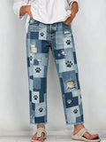 Women's Animal Art Print Jeans