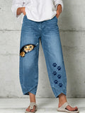 Women's Animal Art Print Trousers