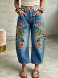 Women's Animal Bees Art Print Pocketing Trousers