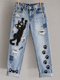 Women‘s  Fun Animals  Art Print Flared Trousers