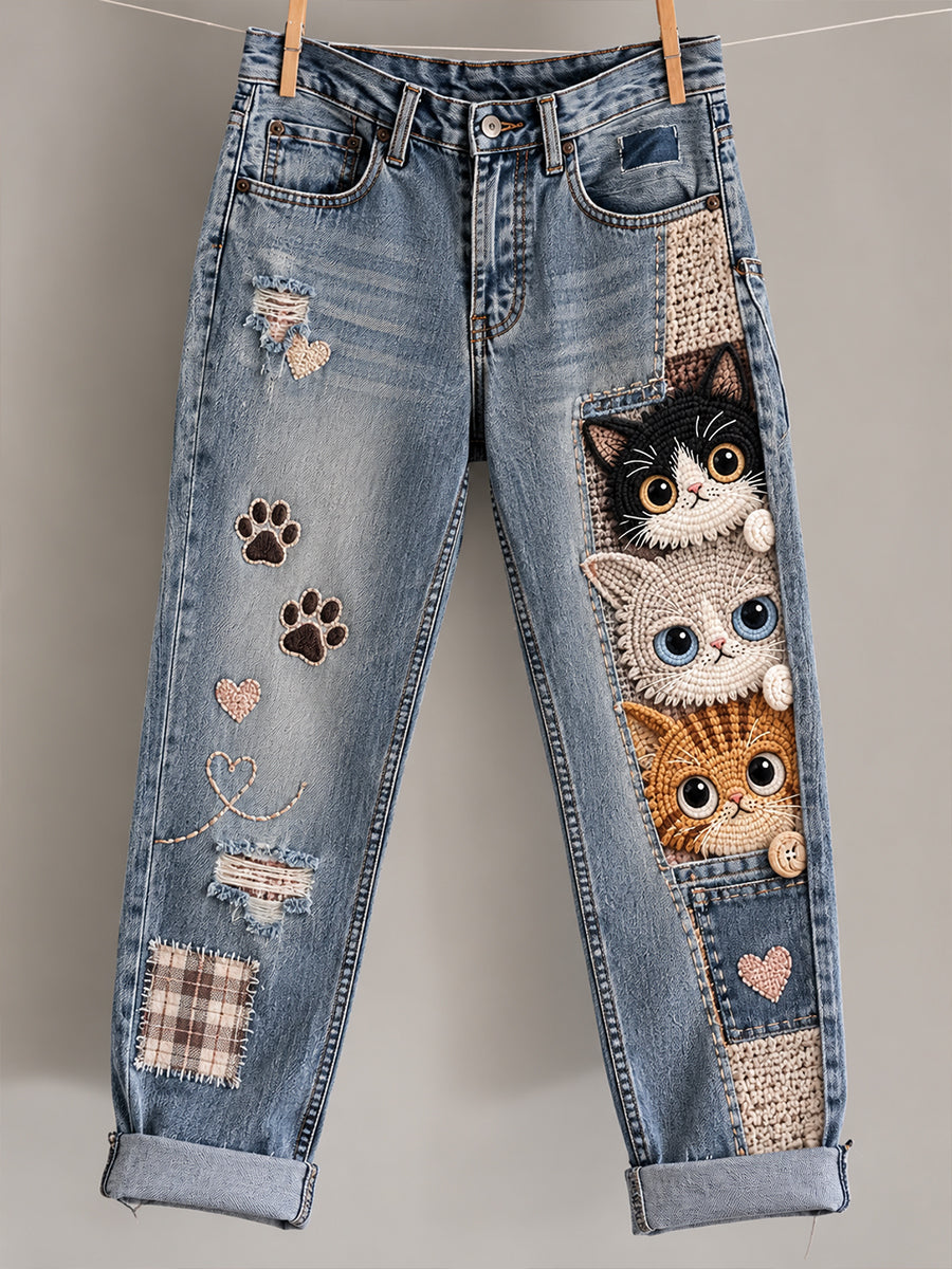 Women‘s  Fun Animals  Art Print Flared Trousers