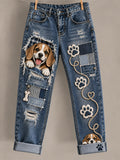 Women‘s  Fun Animals  Art Print Flared Trousers