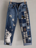 Women‘s  Fun Animals  Art Print Flared Trousers