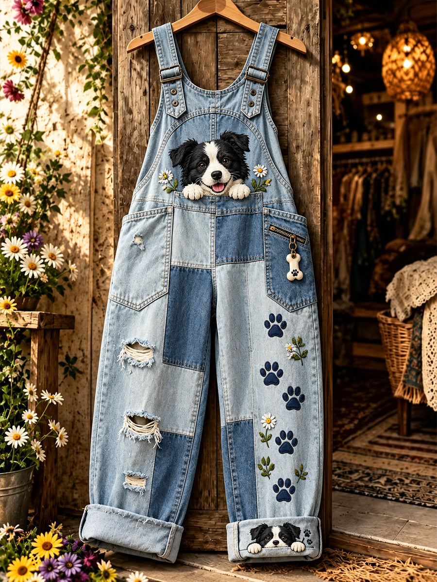Women's Fun Animal  Art Print Casual Overalls