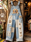 Women's Fun Animal Art Print Casual Overalls